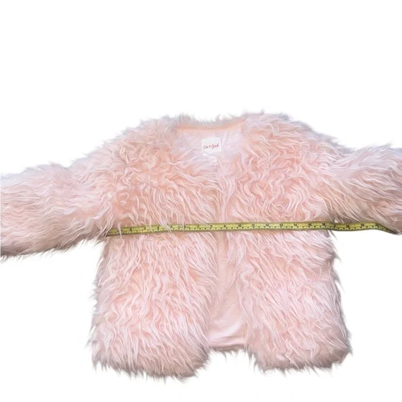 NWOT Cat & Jack Furry Teddy Baby Pink Jacket SZ-6/6X